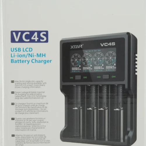 Alternative view of Зарядно у-во XTAR VC4SL, 4 гнезда, LCD дисплей, USB, LiIon and NIMH, 18650, CR123, AA, AAA