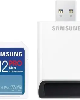 Карта памет Samsung PRO Plus SD Card 512GB USB Четец Бяла