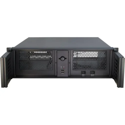 Alternative view of Кутия за компютър за сървър InterTech 3U 3098-S, 19", Чернa
