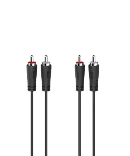 Аудио кабел HAMA 2 x Чинч мъжко -2 x Чинч мъжко 5м Черен