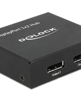 Сплитер DeLock DisplayPort 1.2 Splitter 1 x DisplayPort in - 2 x DisplayPort out 4K