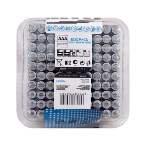 Alternative view of Алкални батерии MAXELL LR03 AAA 10x10 бр / 100 бр. в PVC кутия