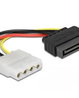 Кабел DeLock Power Cable SATA 15 pin мъжко към 4 pin женско 12 cm