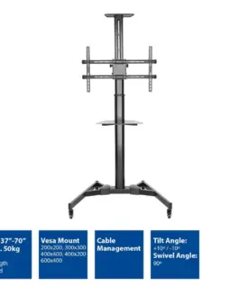 Alternative view of Мобилна стойка, 37"-70", За под, ACT AC8370