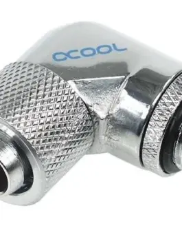 Компресионен фитинг Alphacool 13/10 - G1/4 90° Въртящ се Хром