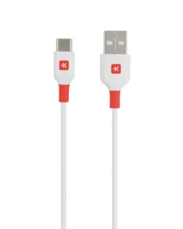 Кабел Skross USB-C - USB-A 2.0 мъжко 1.2м Бял