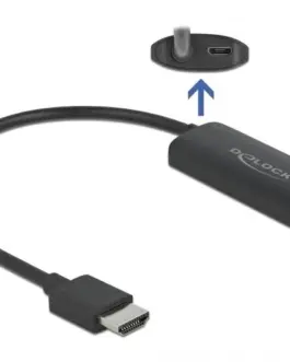 Адаптер Delock 63206 HDMI-A мъжко - DisplayPort женско 4K 60 Hz Черен