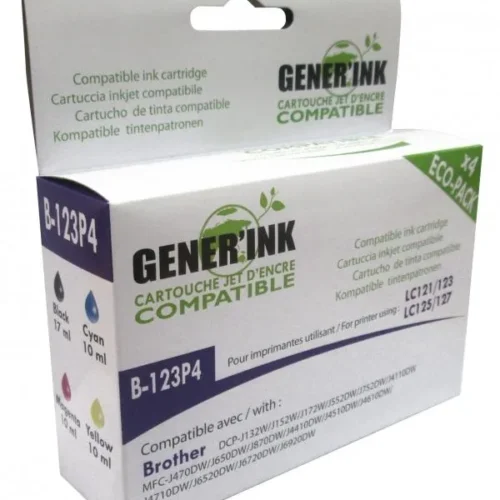 Мастилница GENERIK LC123/121/125 BROTHER, (BK-C-M-Y)