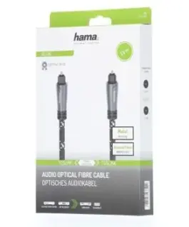 Alternative view of Оптичен аудио кабел HAMA ODT plug (Toslink), Метални накрайници, 1.5 м, Черен