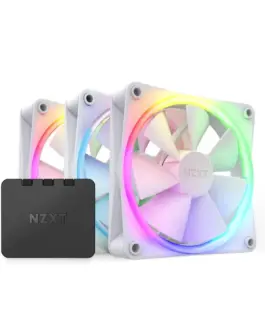 Комплект вентилатори NZXT F120 RGB White 3 броя и NZXT RGB