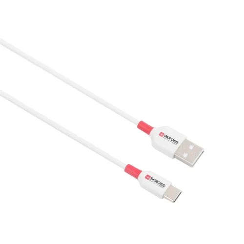 Alternative view of Кабел Skross, USB-C - USB-A 2.0 мъжко, 1.2м, Бял