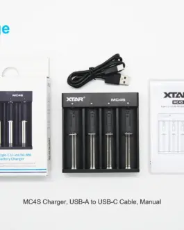Alternative view of Зарядно у-во  XTAR MC4S, USB Type-C, Universal Charger, LiIon and NIMH, 18650, CR123, AA, AAA