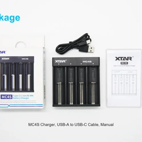 Alternative view of Зарядно у-во  XTAR MC4S, USB Type-C, Universal Charger, LiIon and NIMH, 18650, CR123, AA, AAA