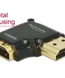 Адаптер Delock 65661 HDMI-A женско с Ethernet - HDMI-A мъжко 4K 90°