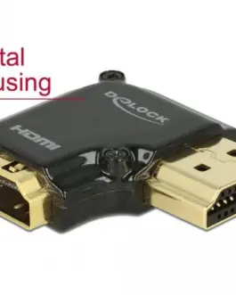Адаптер Delock 65661 HDMI-A женско с Ethernet - HDMI-A мъжко 4K 90°