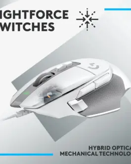 Alternative view of Геймърска мишка Logitech, G502 X, Оптична,  Жична, USB, Бяла