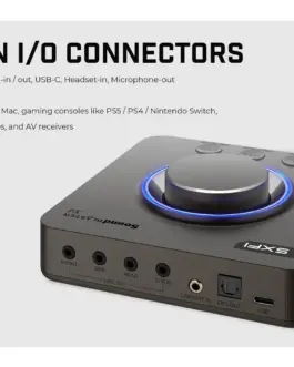 Alternative view of Външна звукова карта Creative Sound Blaster X4, USB-C, DAC, Super X-FI, TOSLINK