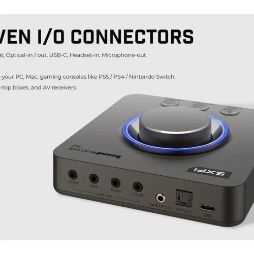 Alternative view of Външна звукова карта Creative Sound Blaster X4, USB-C, DAC, Super X-FI, TOSLINK