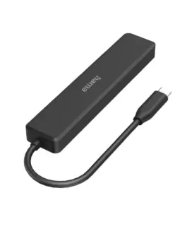 USB-C 5-портов хъб 3х USB-A1x USB-C HDMI4К Черен