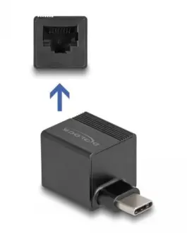 Alternative view of Адаптер DeLock 66462, Type-C - Gigabit LAN, mini