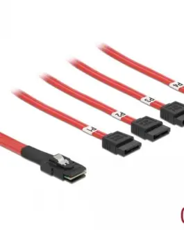 Alternative view of Интерфейсен кабел DeLock, Mini SAS SFF-8087 > 4 x SATA 7 pin, 0.5 m