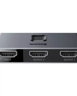 Двупосочен HDMI превключвател Baseus CAHUB-BC0G за компютри и монитори сив