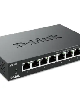 Суич D-Link DES-108/E 8 портов 10/100  метален корпус