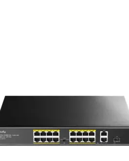 Суич Cudy FS1018PS1 16 x 10/100 PoE+ Switch 190W 2 x Gigabit порта 1 x SFP Slot
