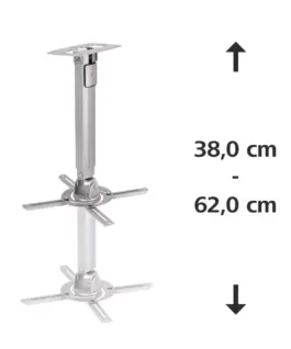 Alternative view of Таванна стойка за проектор HAMA, 8 kg, Сребрист