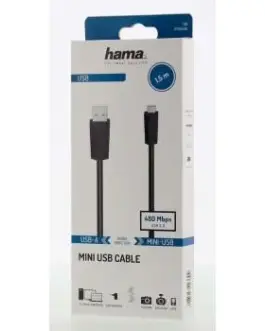 Alternative view of Кабел HAMA USB-A мъжко - USB-B mini мъжко, 1.5 м