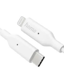 Alternative view of Кабел за зареждане/Дата HAMA, USB-C - Type-C/Lightning, 1м, бял