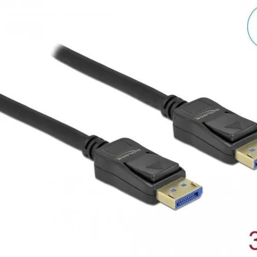 Alternative view of Кабел Delock DisplayPort 2.0 мъжко - DisplayPort 2.0 мъжко, 3.0м, 54 Gb/s, Черен