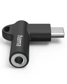 Адаптер Hama USB-C - 35 mm жак Aux 90° 201701