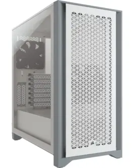 Кутия за компютър Corsair 4000D Airflow Mid Tower Tempered Glass Бяла