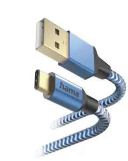 Alternative view of Кабел HAMA Reflective, USB-C мъжко - USB-A мъжко, 1.5м, 201558