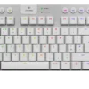 Безжична геймърска механична клавиатура Logitech G915 TKL White Lightsync RGB Tactile
