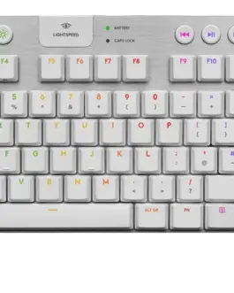 Безжична геймърска механична клавиатура Logitech G915 TKL White Lightsync RGB Tactile