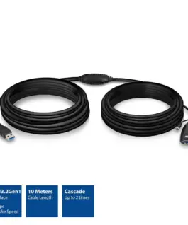 Alternative view of Кабел ACT AC6110, USB-A мъжко - женско, 10 м