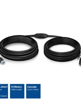 Alternative view of Кабел ACT AC6110, USB-A мъжко - женско, 10 м