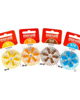 Alternative view of Батерия цинково въздушна MAXELL ZA312 6 бр. бутонни за слухов апарат в блистер