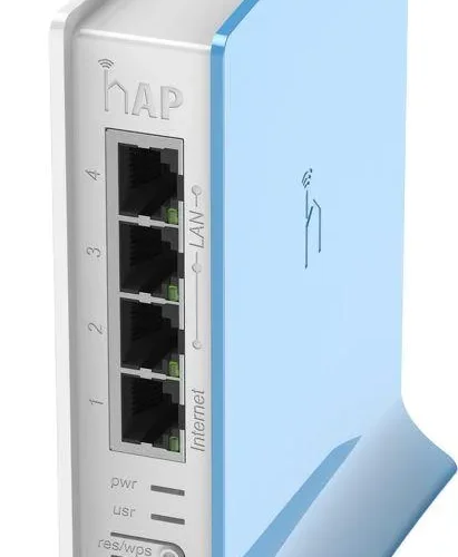 Безжичен Access Point MikroTik hAP lite RB941-2nD-TC 32MB RAM 4xLAN built-in 2.4Ghz 802.11b/g/n tower