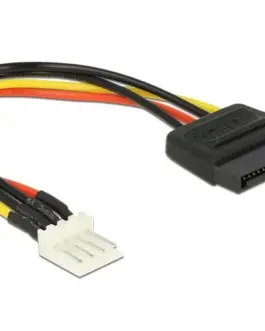 Кабел Delock Power Cable SATA 15 pin receptacle - 4 pin floppy male 15 см