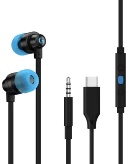 Геймърски слушалки с микрофон Logitech G333 In-ear 3.5 mm + USB-C adapter тапи жични