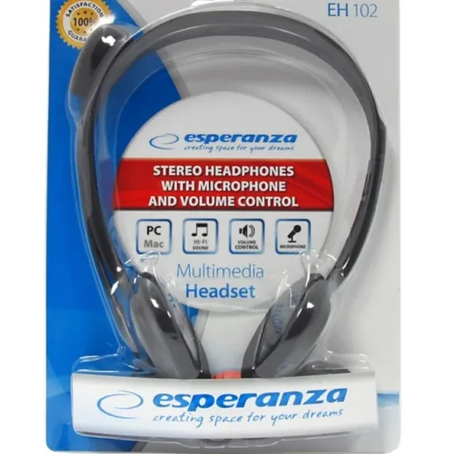 Esperanza Słuchawki stereo z mikrofonem i regulacją głośności EH102