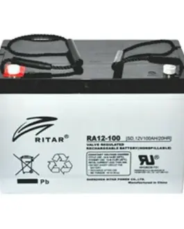 Оловна батерия RITAR (RA12-100S) AGM 12V / 100 Ah 306.5/ 168.5/ 210mm F15(M6)
