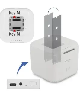 Alternative view of Станция Delock USB-C, За 2 x M.2 NVMe PCIe SSD, Клониране