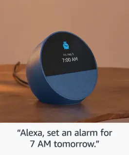 Alternative view of Смарт часовник Amazon Echo Spot 2024 , гласов асистент, Blue