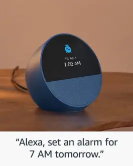Alternative view of Смарт часовник Amazon Echo Spot 2024 , гласов асистент, Blue