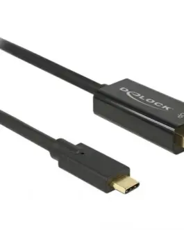 Конвертор Delock USB-C мъжко - DisplayPort мъжко 4K 60 Hz 2 m Черен