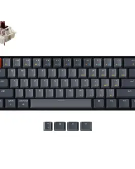 Alternative view of Геймърска Механична клавиатура Keychron K12 Hot-Swappable 60% Gateron Brown Switch RGB LED ABS